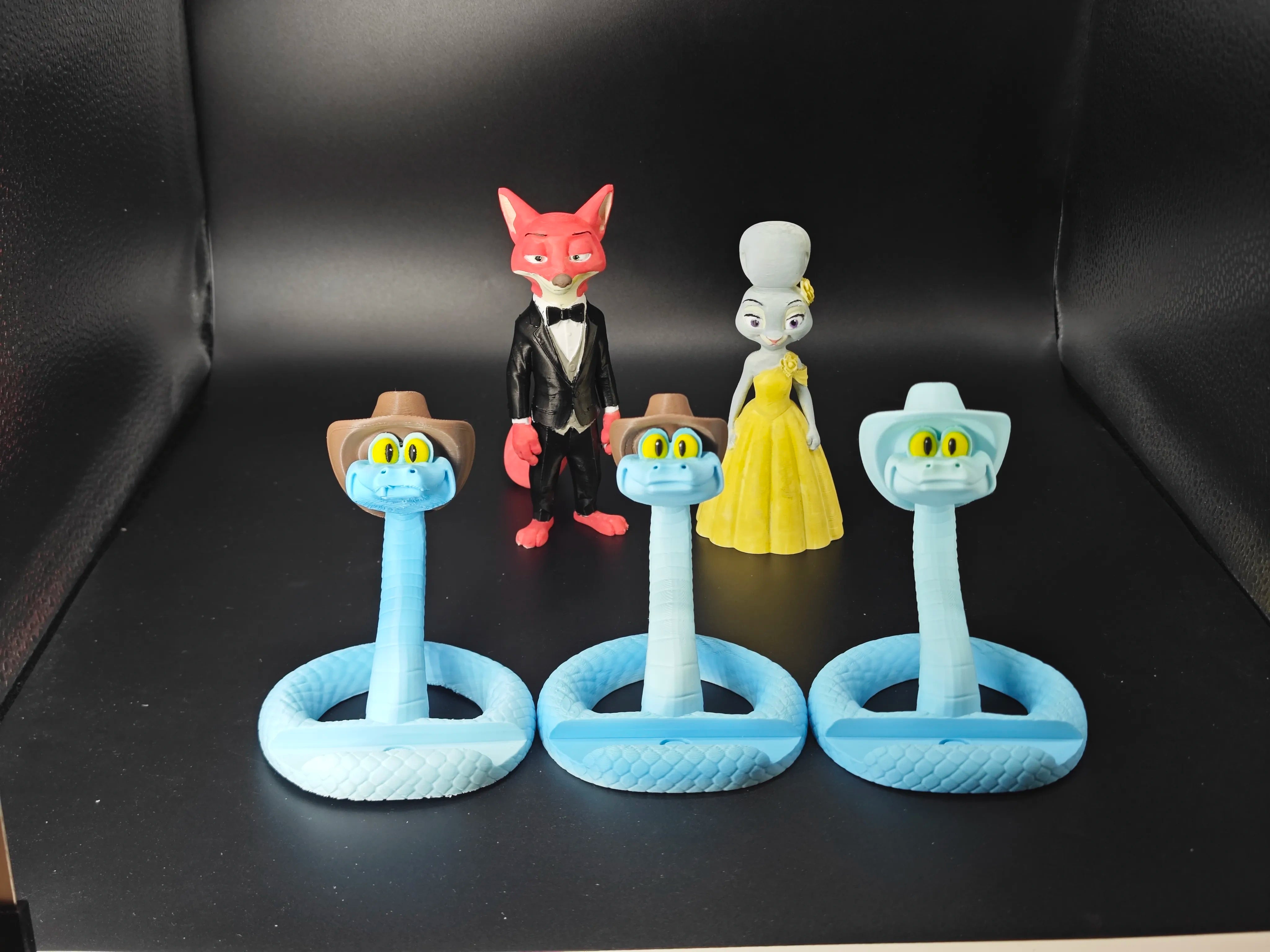 Blue Snake Phone Holder