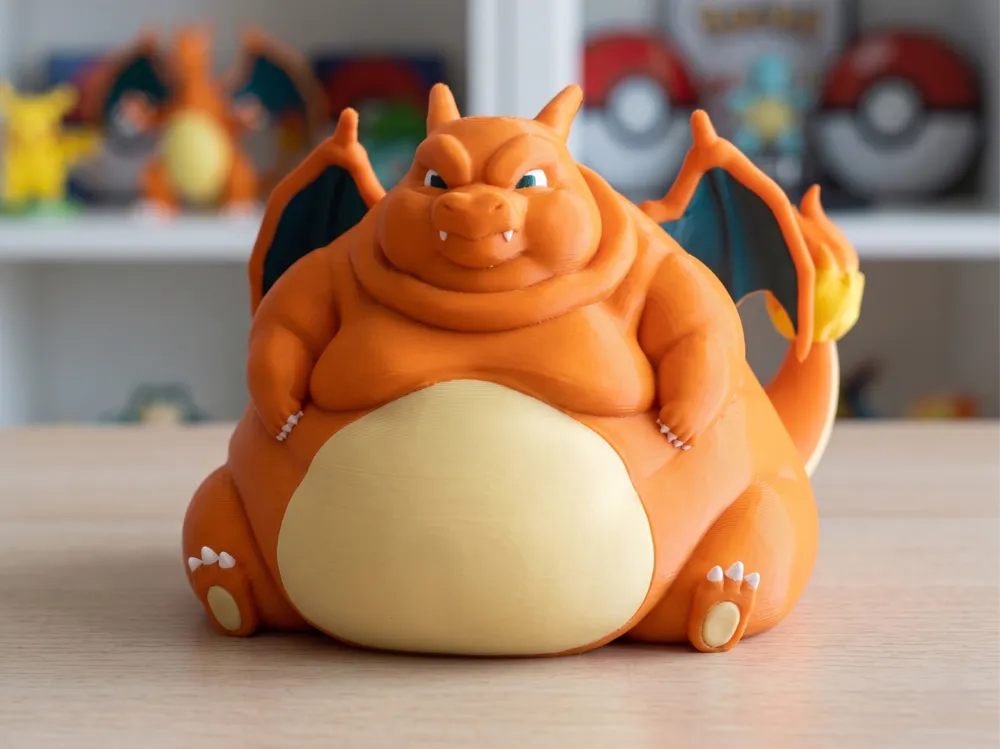 Chonkyzard – Fat Charizard 3D Printed Figure