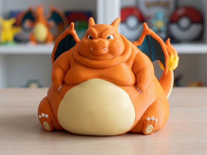 Chonkyzard – Fat Charizard 3D Printed Figure