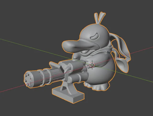 Gangster Psyduck Machine Gun Duck Bandit Duck