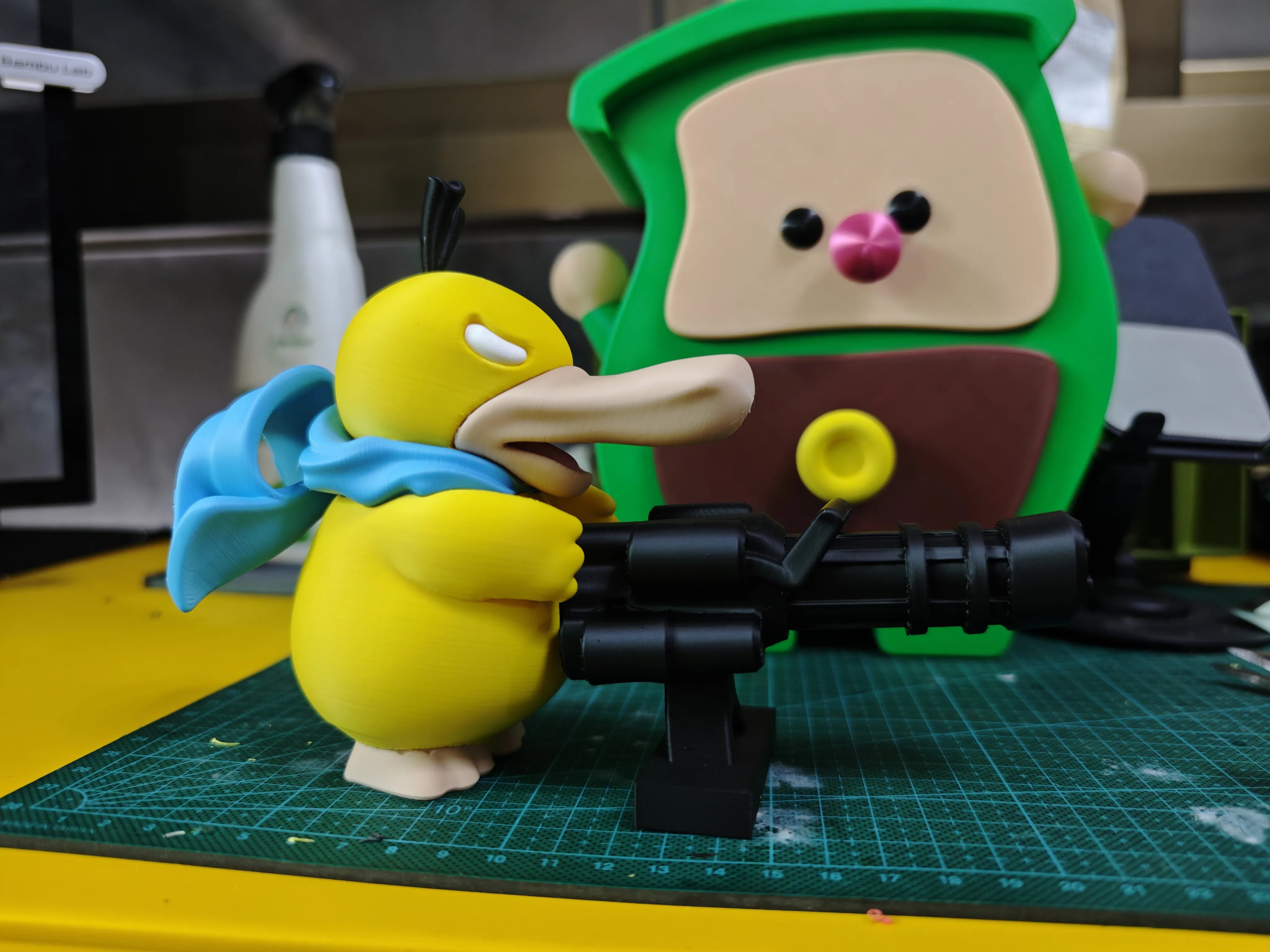 Gangster Psyduck Machine Gun Duck Bandit Duck