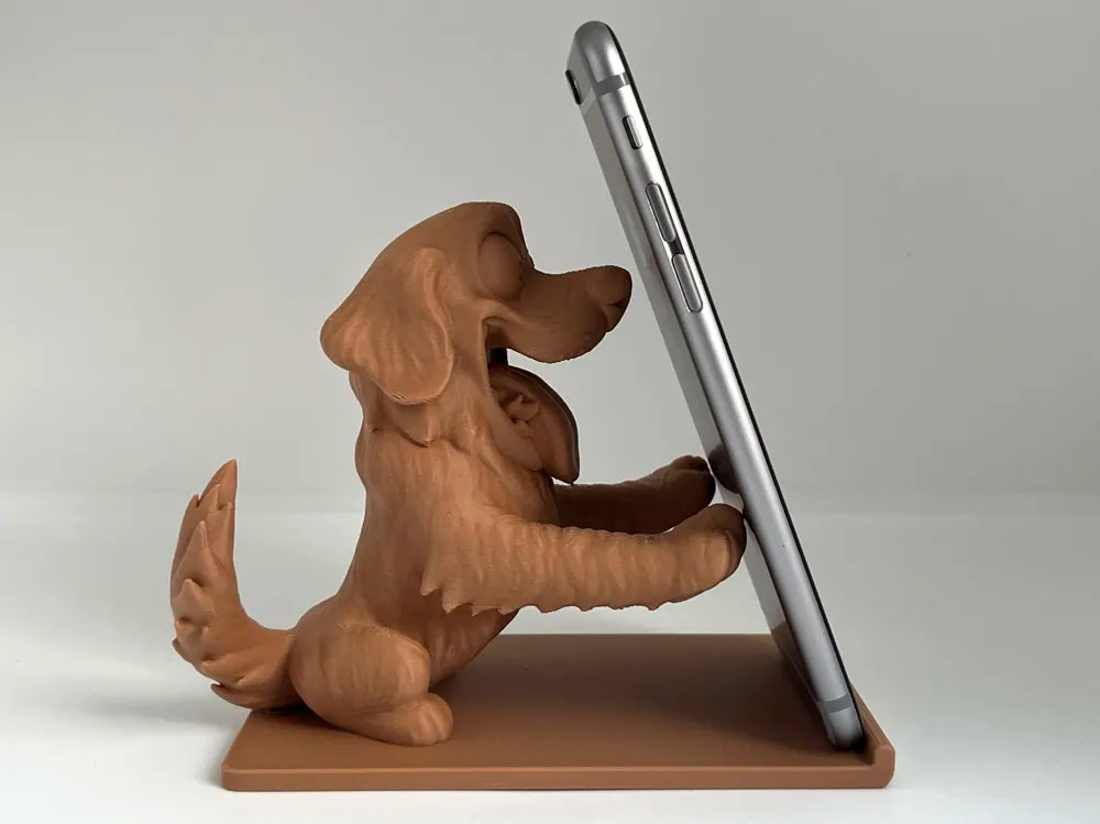 Happy Golden Retriever Cellphone and Tablet Holder