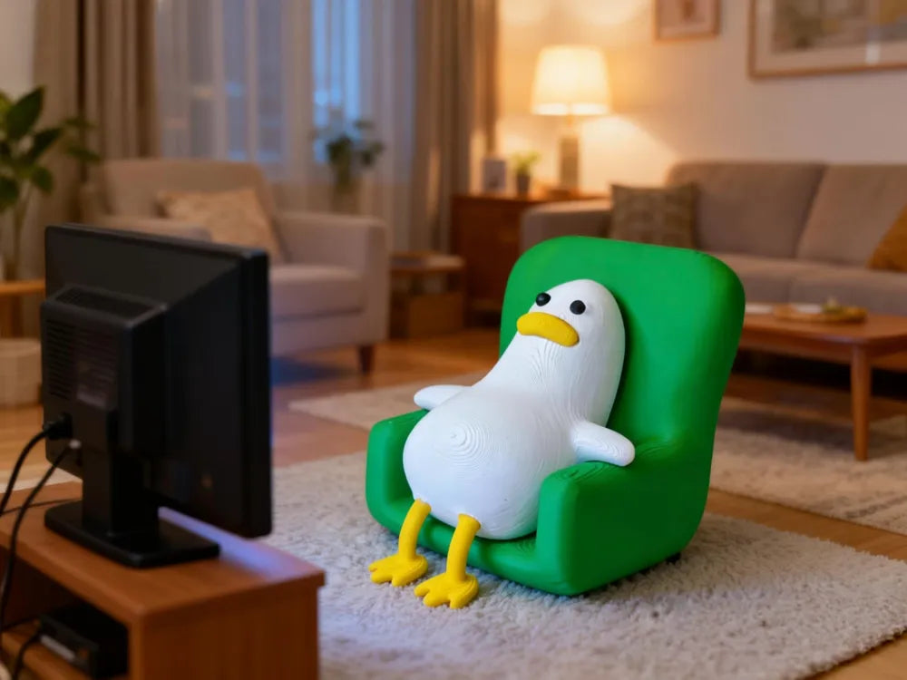 Lazy Duck 3D Printed Figurine