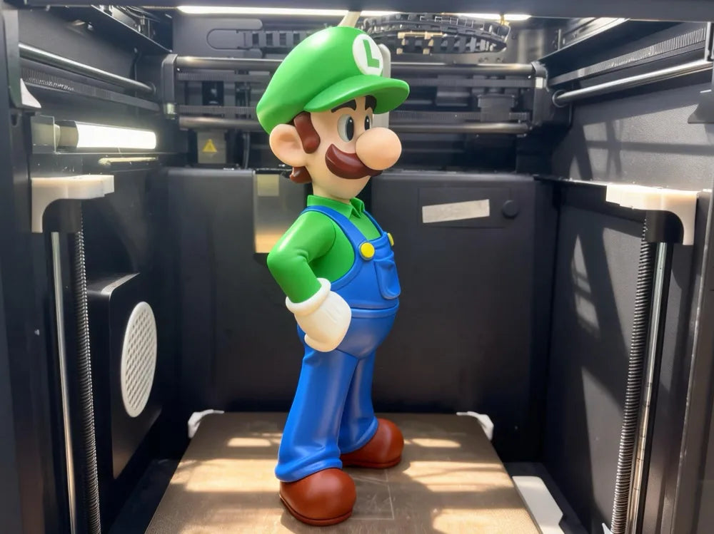 3D Printed Luigi Super Mario Bros Figure Statue - 33cm Collectible Decoration