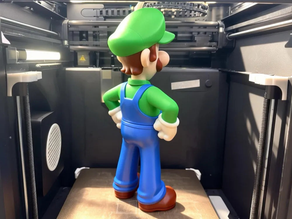 3D Printed Luigi Super Mario Bros Figure Statue - 33cm Collectible Decoration