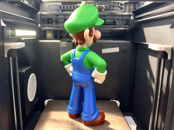 3D Printed Luigi Super Mario Bros Figure Statue - 33cm Collectible Decoration