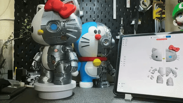Mechanical Hello Kitty 3D Printed Figure (28cm)