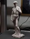 Miniature Michelangelo's David 3D Printed Statue Replica