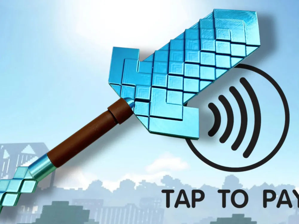 Minecraft Sword Tap & Pay Card Reader – 3D Printed NFC Payment Terminal