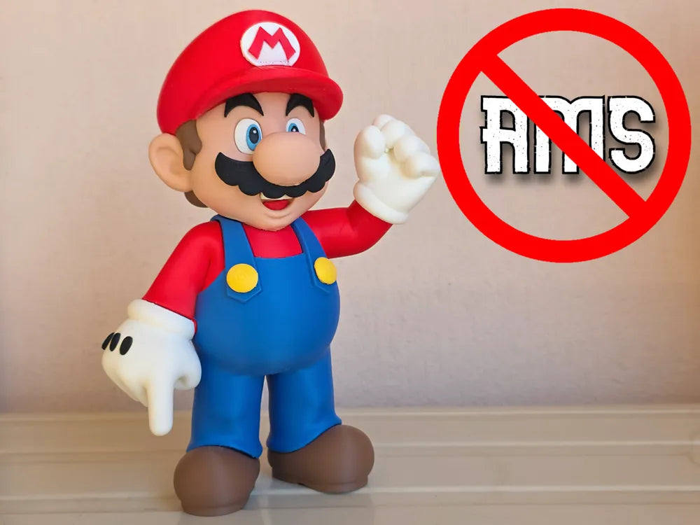 Super Mario No AMS 3D Printed Figure