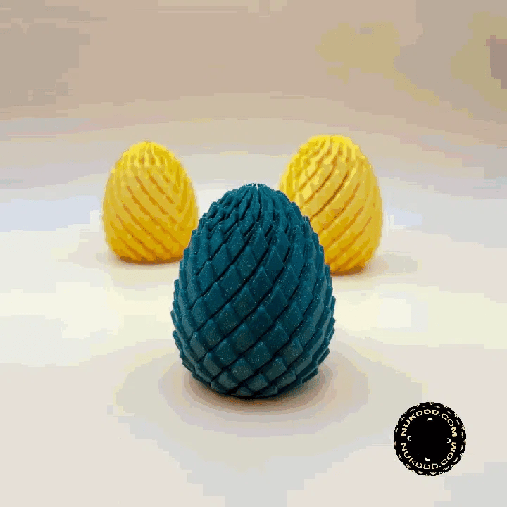 Twisty Dragon Egg Fidget Toy - 3D Printed Dragon Scale Stress Relief Toy