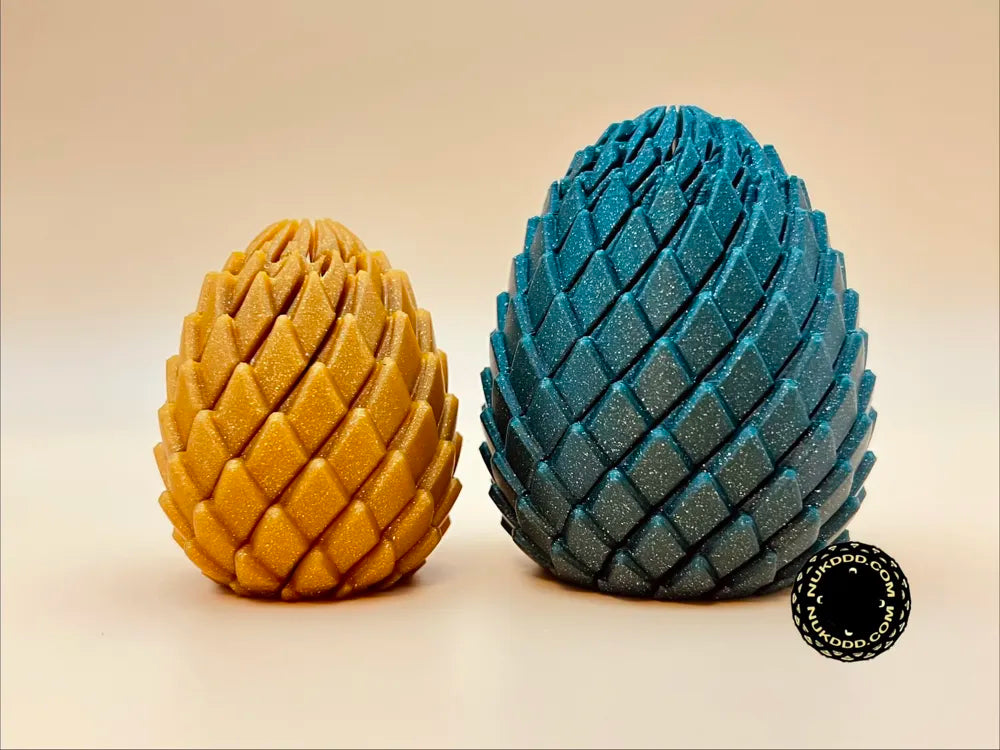 Twisty Dragon Egg Fidget Toy - 3D Printed Dragon Scale Stress Relief Toy