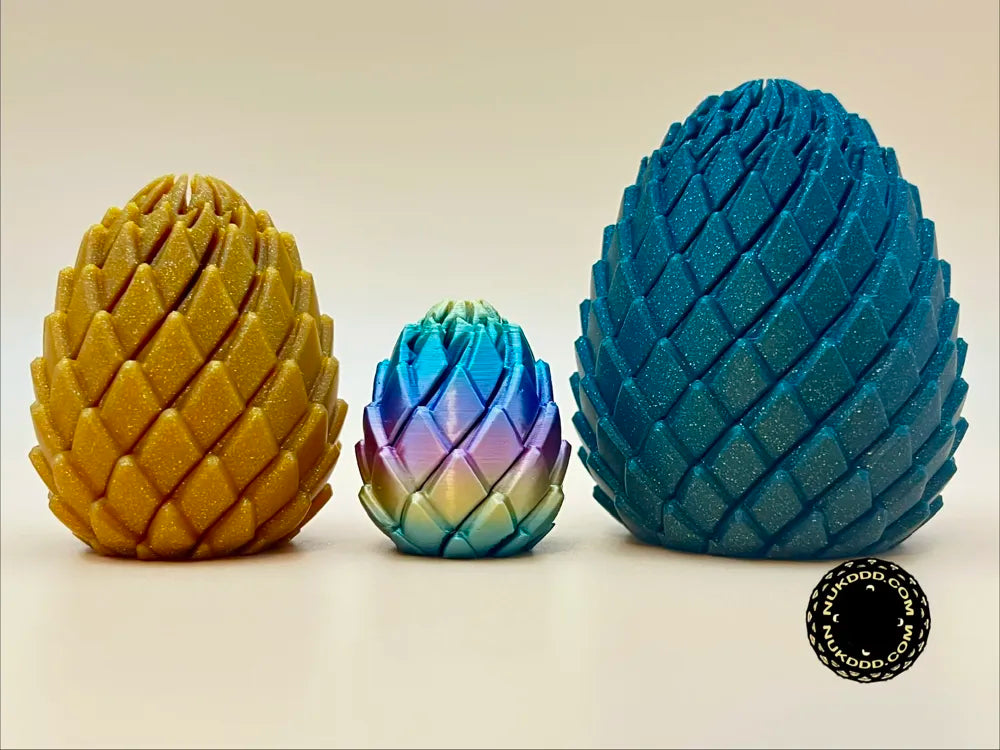Twisty Dragon Egg Fidget Toy - 3D Printed Dragon Scale Stress Relief Toy