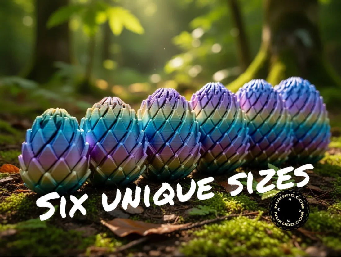 Twisty Dragon Egg Fidget Toy - 3D Printed Dragon Scale Stress Relief Toy