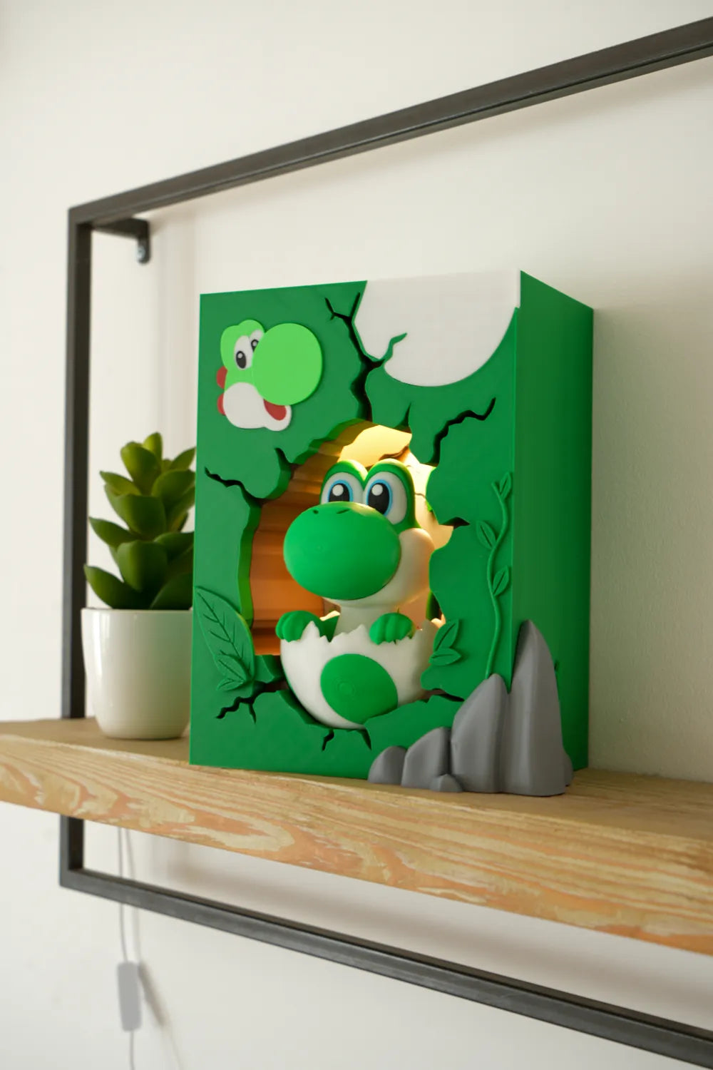Yoshi Broken Brick XL – 3D Printed Nintendo Lamp